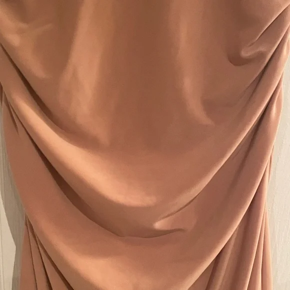 Norma Kamali Tan  Ruched Cocktail Dress - Picture 4 of 4